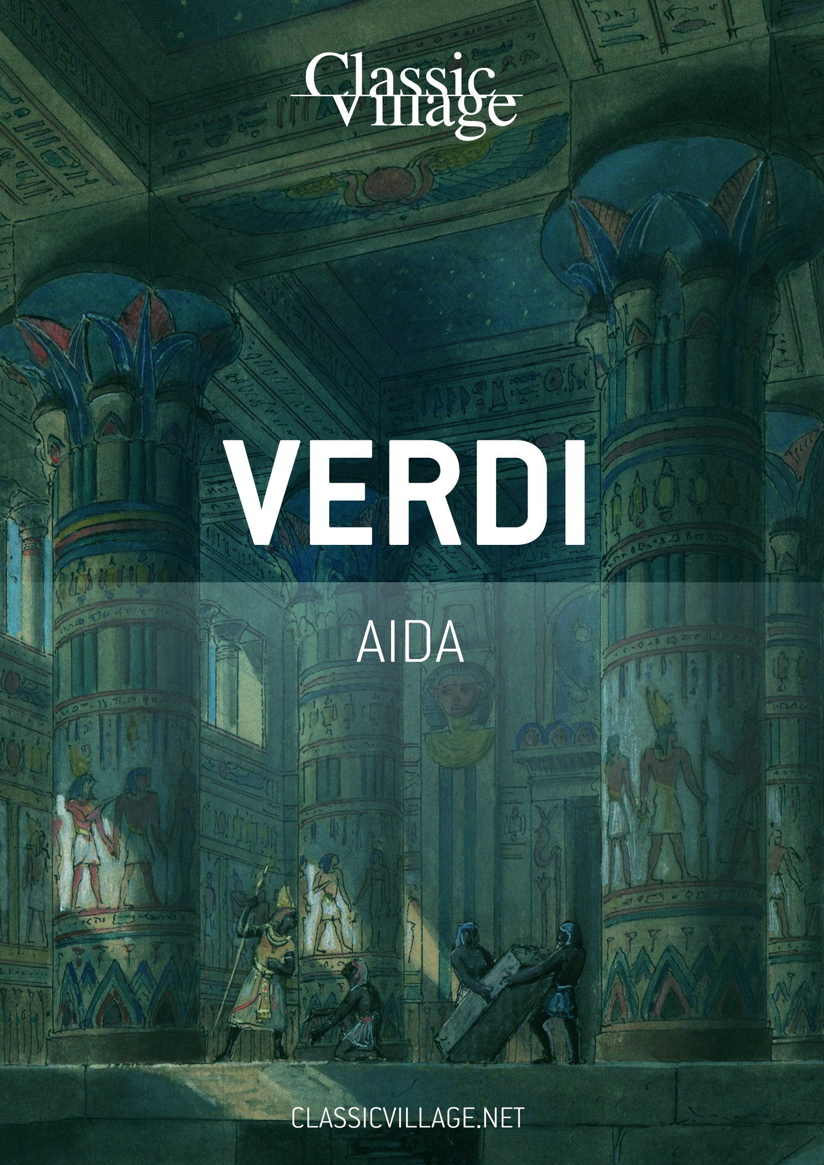 Copertina libretto Aida, opera di Giuseppe Verdi